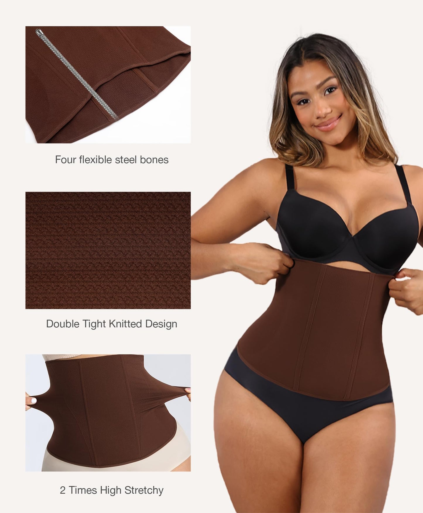 Lover-Beauty Waist Trainer for Women Corset Shapewear Tummy Control Waist Cincher Postpartum Girdle Body Shaper