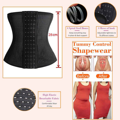 Women's Waist Trainer Corset Shapewear Tummy Control Body Shaper Waist Cincher Sport Girdle