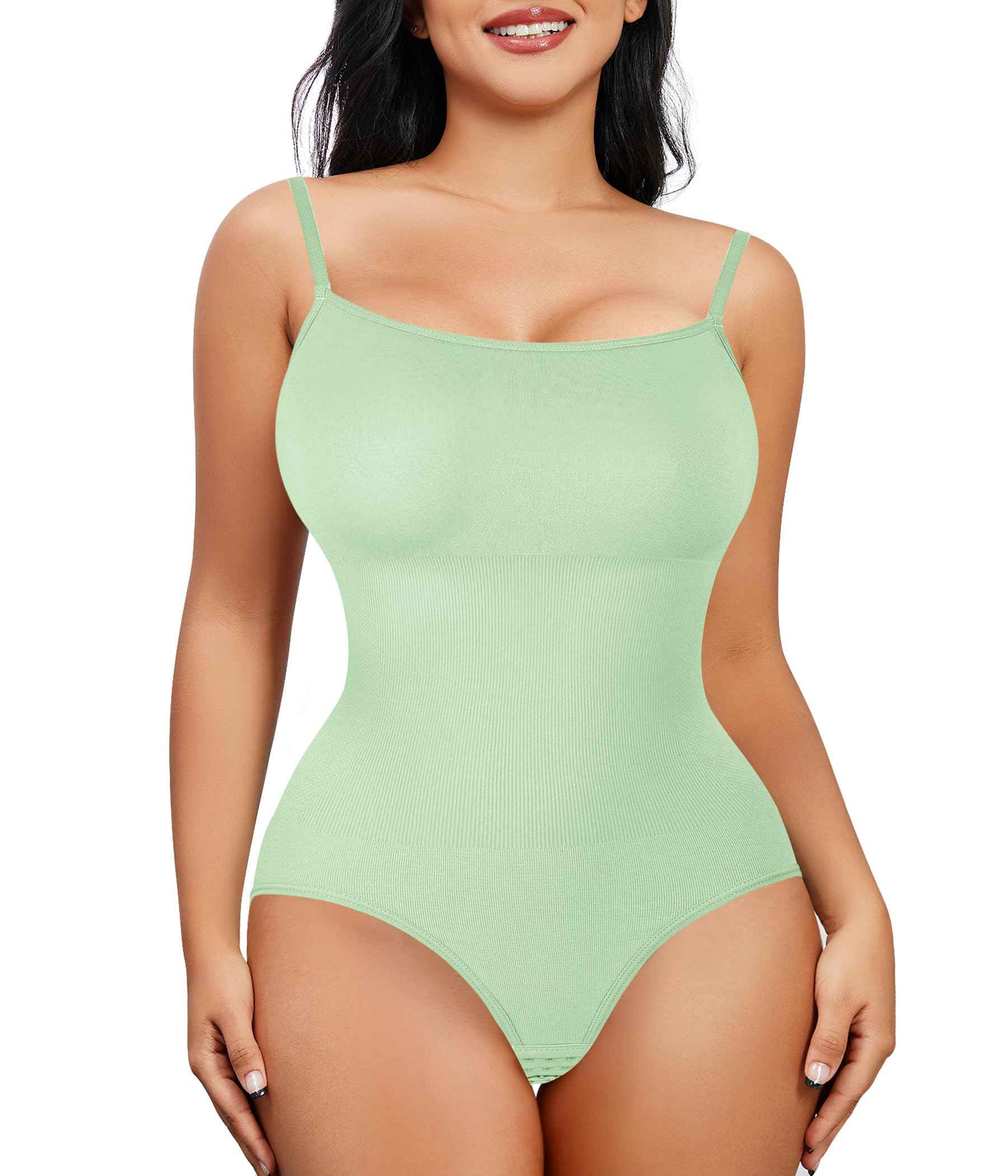 Nebility Shapewear Waist Trainer Bodysuits Women Clothing Tummy Control Seamless Full Body Shaper Square Neck Jumpsuits Top