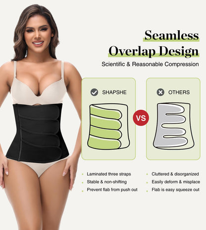SHAPSHE Waist Trainer for Women Postpartum Recovery Wrap Waist Cincher Corset Shapewear Belly Band