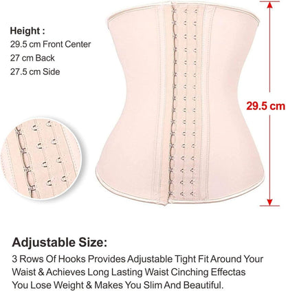 YIANNA Waist Trainer for Women Latex Underbust Waist Cincher Corset Sport Girdle Hourglass Body Shaper