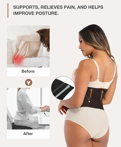 Lover-Beauty Waist Trainer for Women Corset Shapewear Tummy Control Waist Cincher Postpartum Girdle Body Shaper