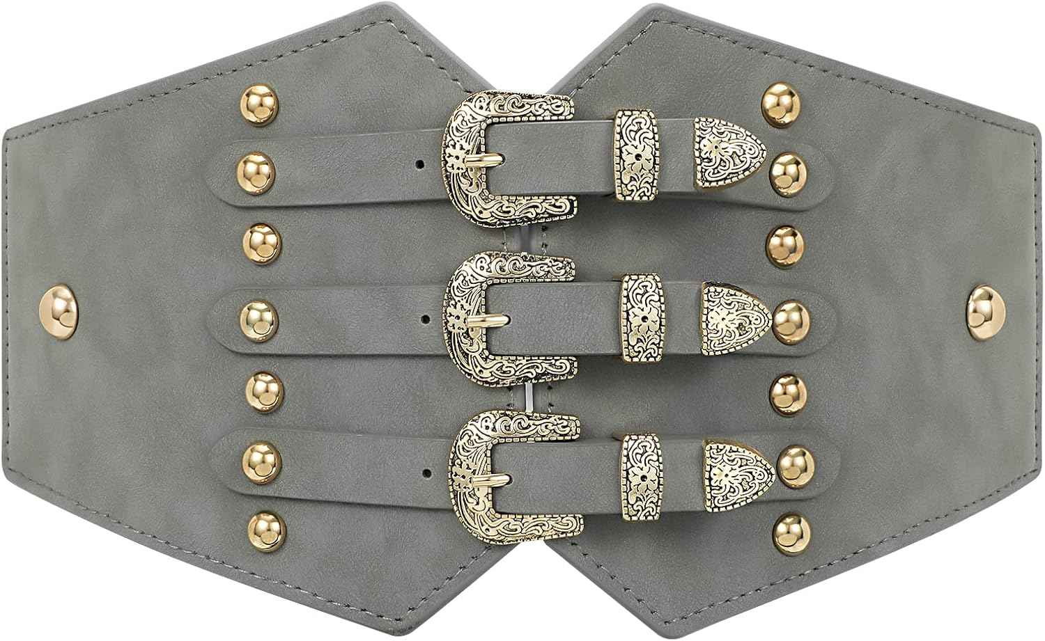 Renaissance Corset Belt for Women Wide Leather Waist Belt for Dresses and Costumes
