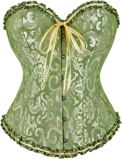 SZIVYSHI Corset Tops for Women, Bustier Shapewear Lingerie, Lace Waist Push Up Bodysuit