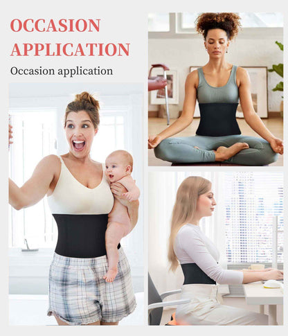 AOSBOEI Waist Trainer Shapewear Tummy Control Waist Cincher Girdle Body Shaper Postpartum Recovery Belt Belly Band Wrap