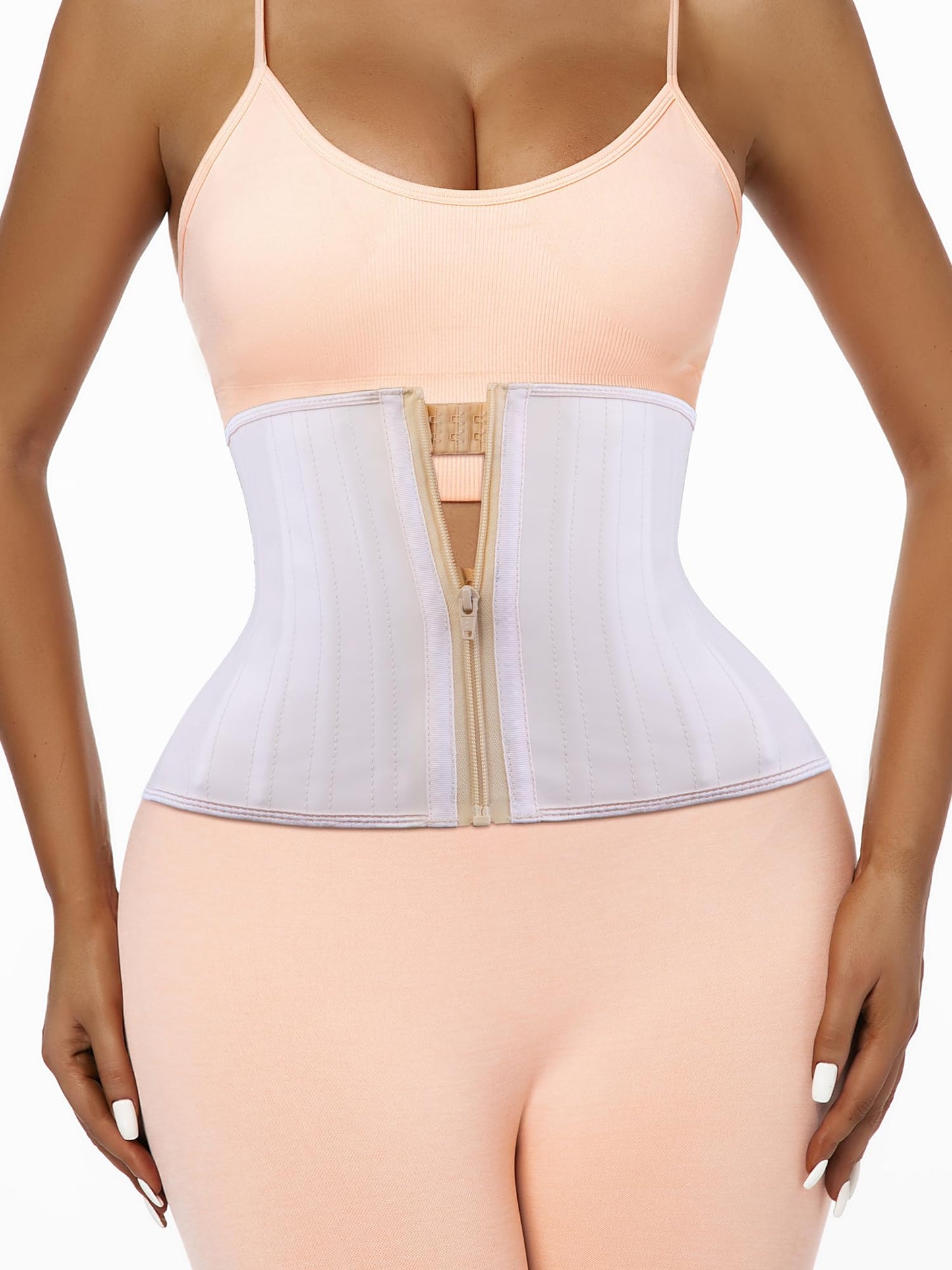 Atbuty Short Torso Waist Trainers Cincher Corset Underbust Body Shaper Latex Sport Girdle