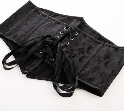 Scarlet Darkness Corset Belt for Women Fishbone Wide Waist Corset Pirate Belt