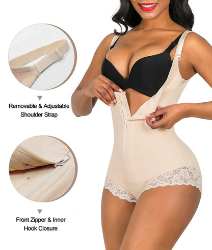 YIANNA Fajas Colombianas Shapewear for Women Postpartum Tummy Control Body Shaper Butt Lifter Bodysuit