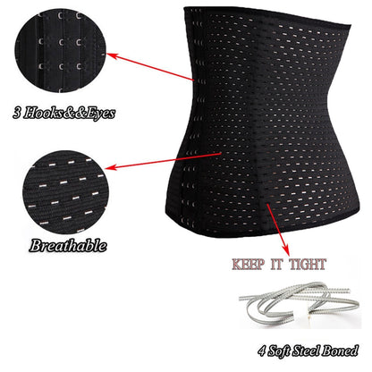 FUT Waist Trainer for Women Tummy Control Body Shaper Waist Cincher Shapewear with Steel Bones