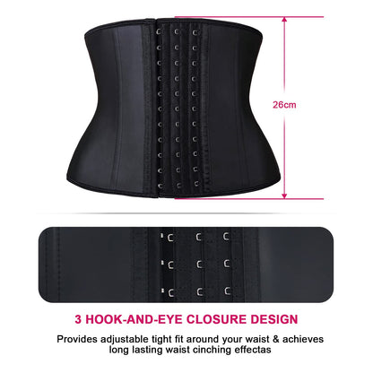 YIANNA Waist Trainer for Women Latex Underbust Waist Cincher Corset Sport Girdle Hourglass Body Shaper