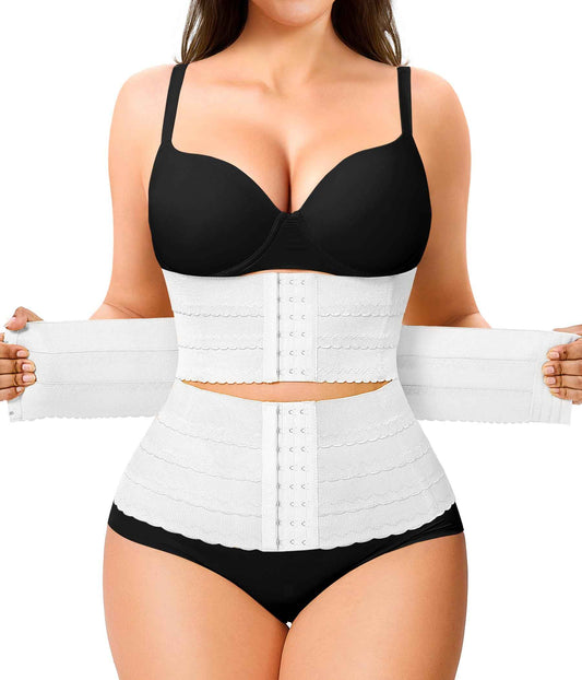 Nebility Waist Trainer for Women Corset Shapewear Tummy Control Segmented Waist Cincher Workout Girdle