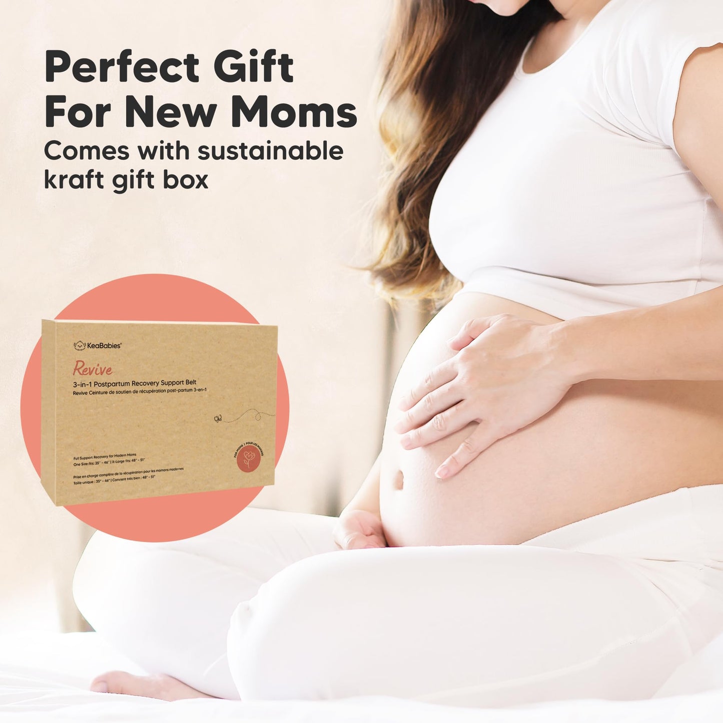 3 in 1 Postpartum Belly Support Recovery Wrap – Postpartum Belly Band, After Birth Brace, Slimming Girdles, Body Shaper Waist Shapewear, Post Surgery Pregnancy Belly Support Band (Midnight Black, M/L)