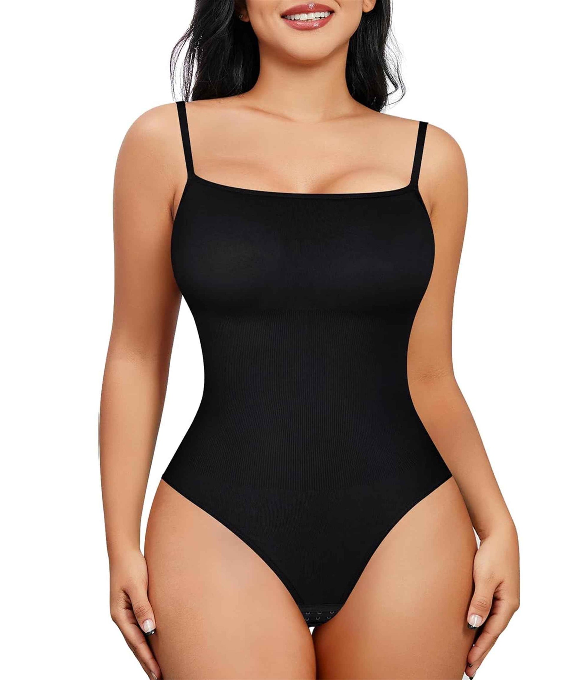 Nebility Shapewear Waist Trainer Bodysuits Women Clothing Tummy Control Seamless Full Body Shaper Square Neck Jumpsuits Top
