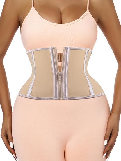 Atbuty Super Short Torso Waist Trainers Cincher Corset Tummy Shaper Slimming Latex Girdle