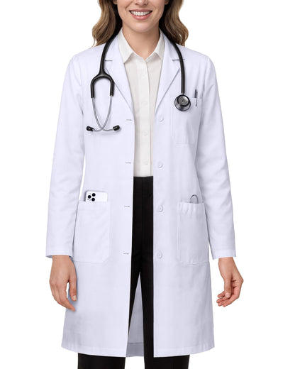 NY Threads Professional Lab Coat for Women, Long Sleeve Medical Coat
