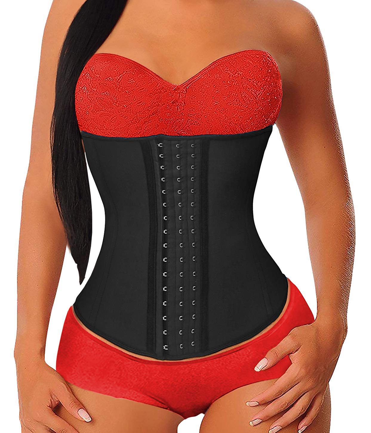 YIANNA Waist Trainer for Women Latex Underbust Waist Cincher Corset Sport Girdle Hourglass Body Shaper