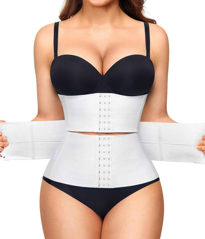 Nebility Waist Trainer for Women Seamless Corset Shapewear Tummy Control Segmented Waist Cincher Faja Body Shaper