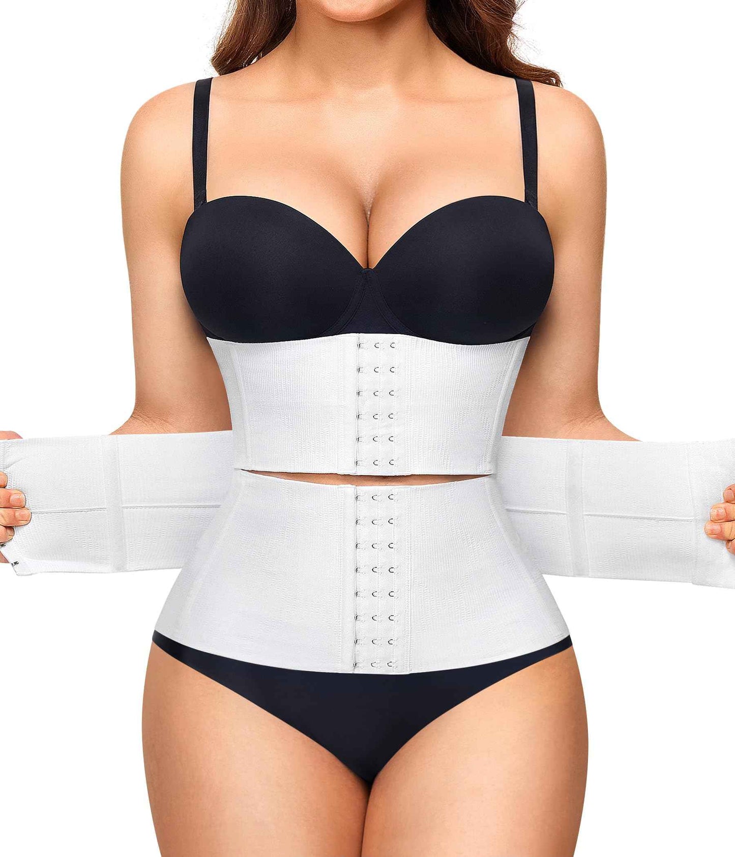 Nebility Waist Trainer for Women Seamless Corset Shapewear Tummy Control Segmented Waist Cincher Faja Body Shaper