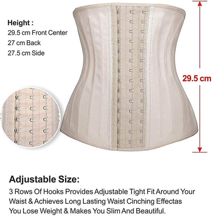 YIANNA Waist Trainer for Women Latex Underbust Waist Cincher Corset Sport Girdle Hourglass Body Shaper