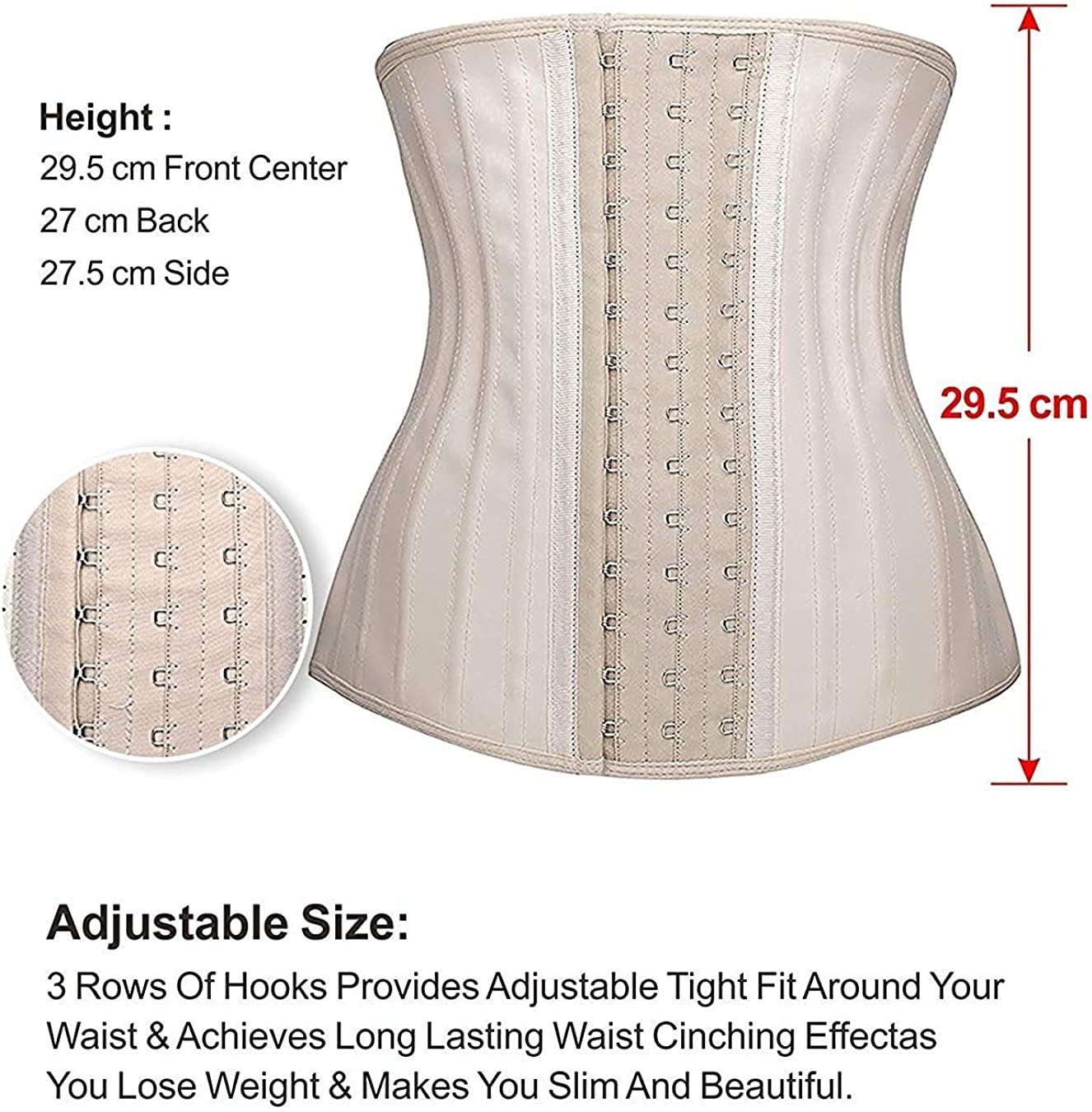 YIANNA Waist Trainer for Women Latex Underbust Waist Cincher Corset Sport Girdle Hourglass Body Shaper