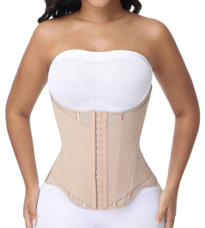 SHAPSHE Waist Trainer For Women Tummy Control Corset Waist Cincher Shapewear Workout Faja Body Shaper With Hooks