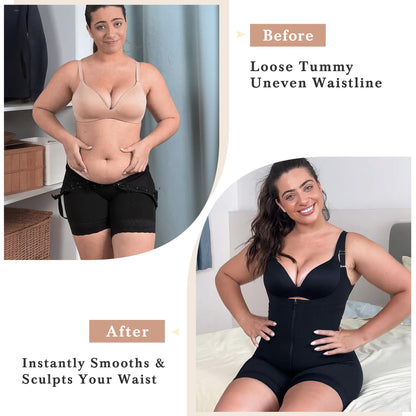 YIANNA Fajas Colombianas Shapewear for Women Postpartum Tummy Control Body Shaper Butt Lifter Bodysuit