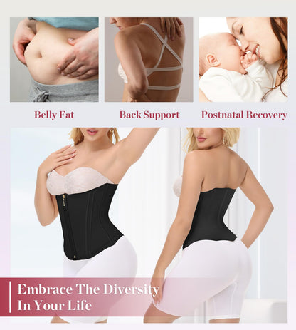SHAPSHE Waist Trainer for Women, Tummy Control Waist Cincher, Hourglass Sport Workout Faja Body Shaper