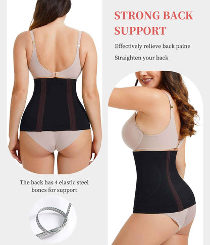 AOSBOEI Waist Trainer Shapewear Tummy Control Waist Cincher Girdle Body Shaper Postpartum Recovery Belt Belly Band Wrap