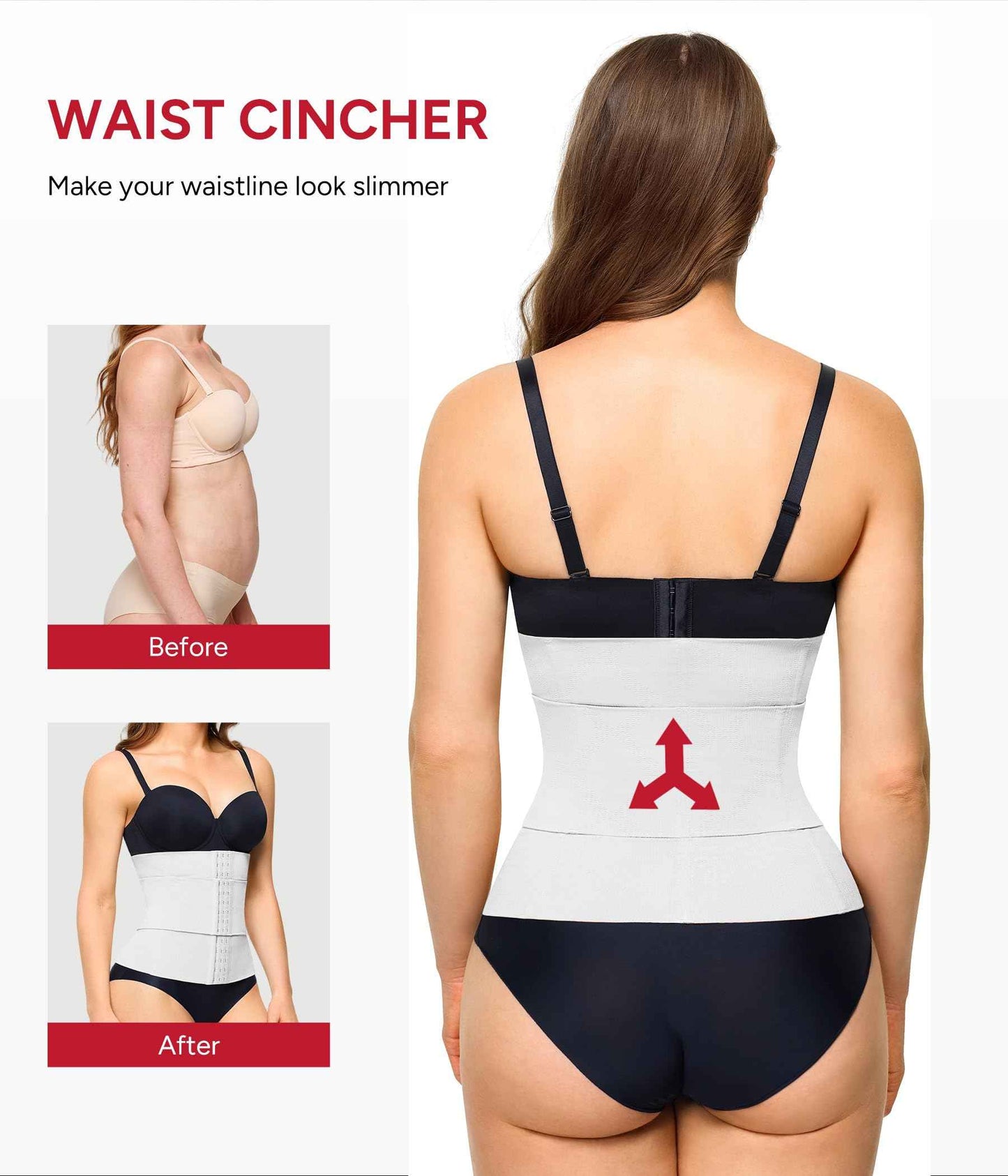 Nebility Waist Trainer for Women Seamless Corset Shapewear Tummy Control Segmented Waist Cincher Faja Body Shaper