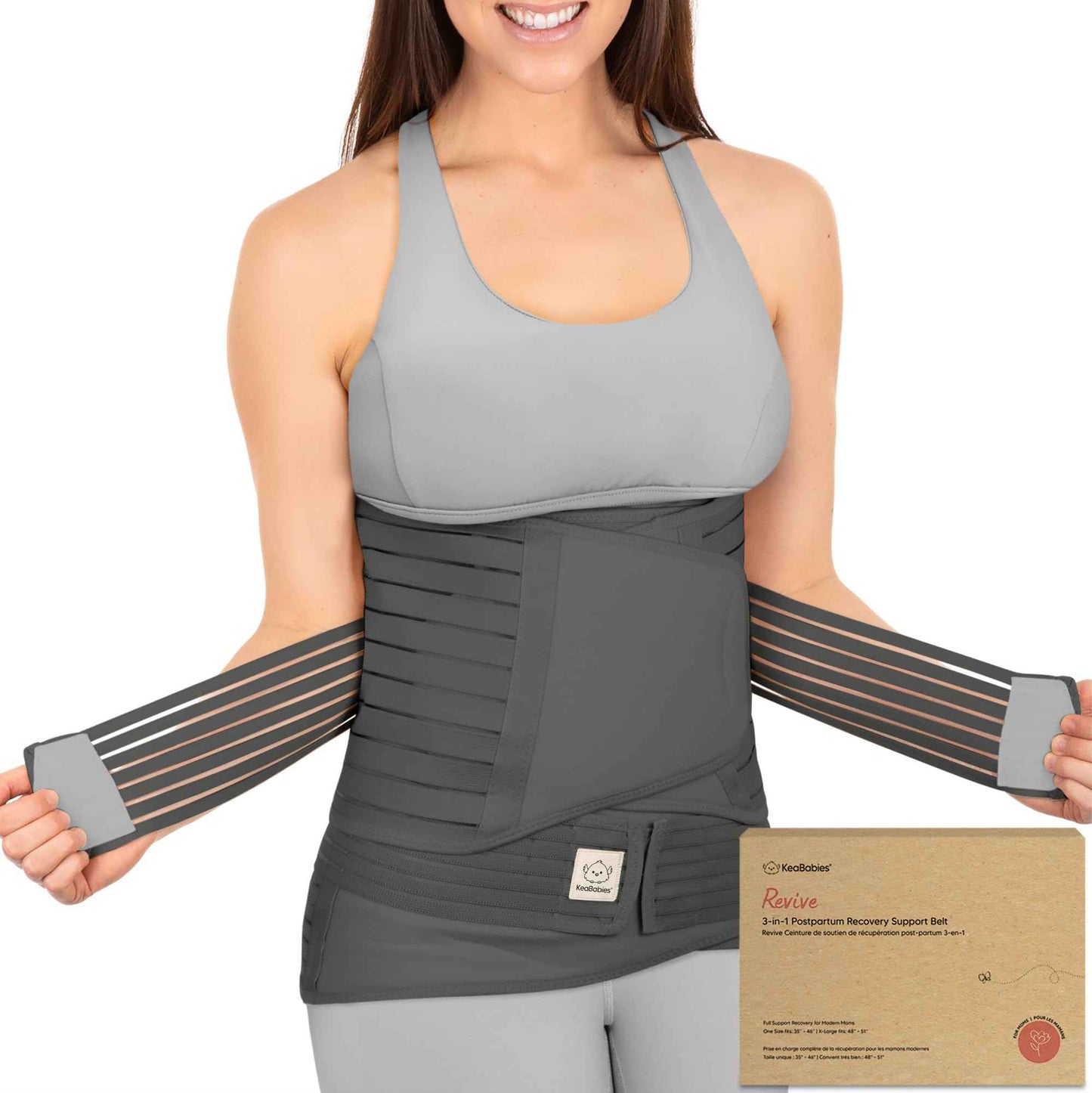 3 in 1 Postpartum Belly Support Recovery Wrap – Postpartum Belly Band, After Birth Brace, Slimming Girdles, Body Shaper Waist Shapewear, Post Surgery Pregnancy Belly Support Band (Midnight Black, M/L)