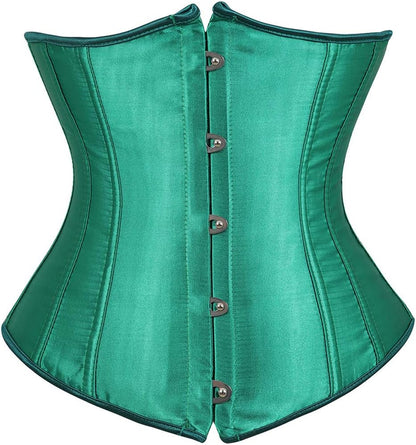 Kranchungel Underbust Corsets for Women Black Corset Top Waist Trainer Fashion Bustier Plus Size Corset