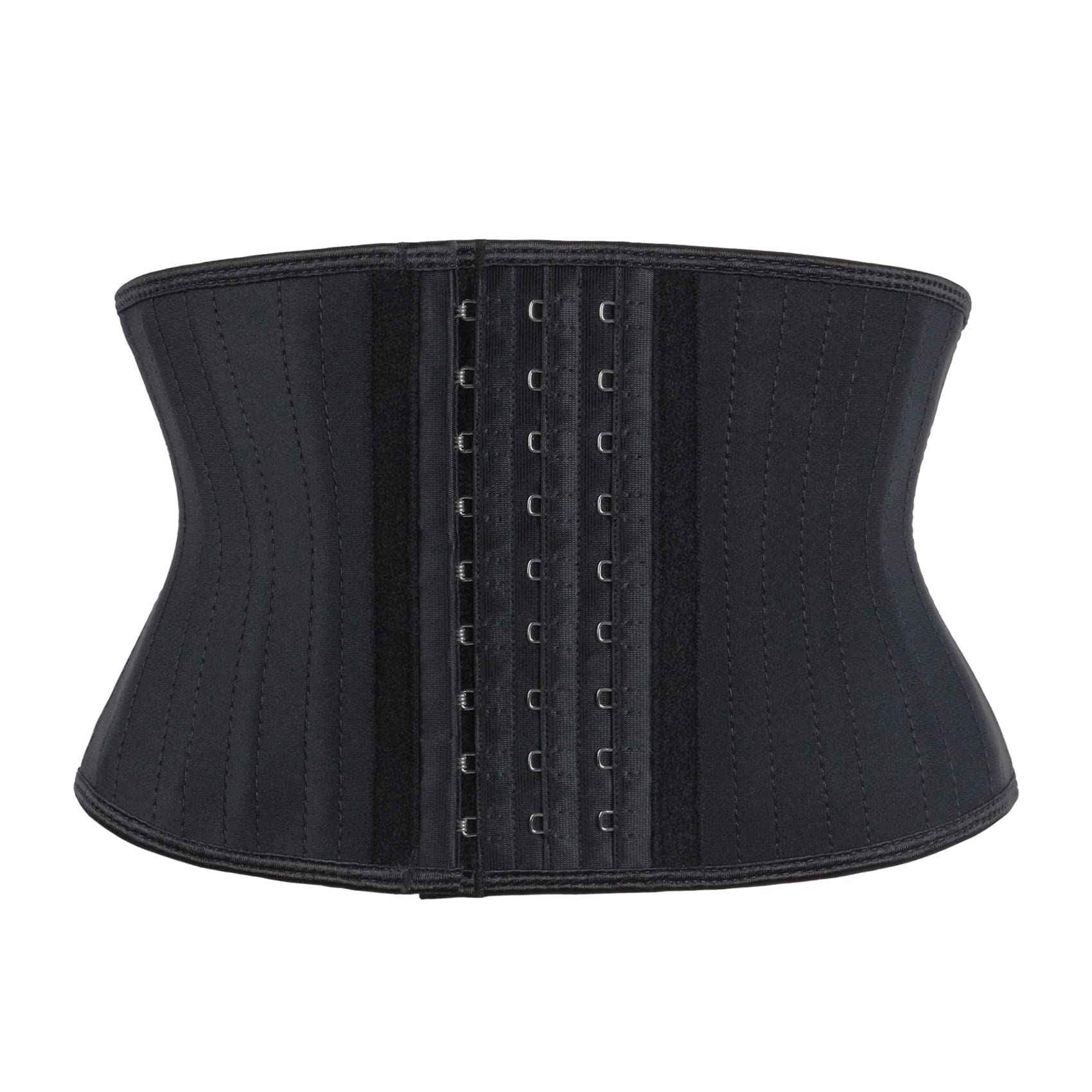 Atbuty Super Short Torso Waist Trainers Cincher Corset Tummy Shaper Slimming Latex Girdle