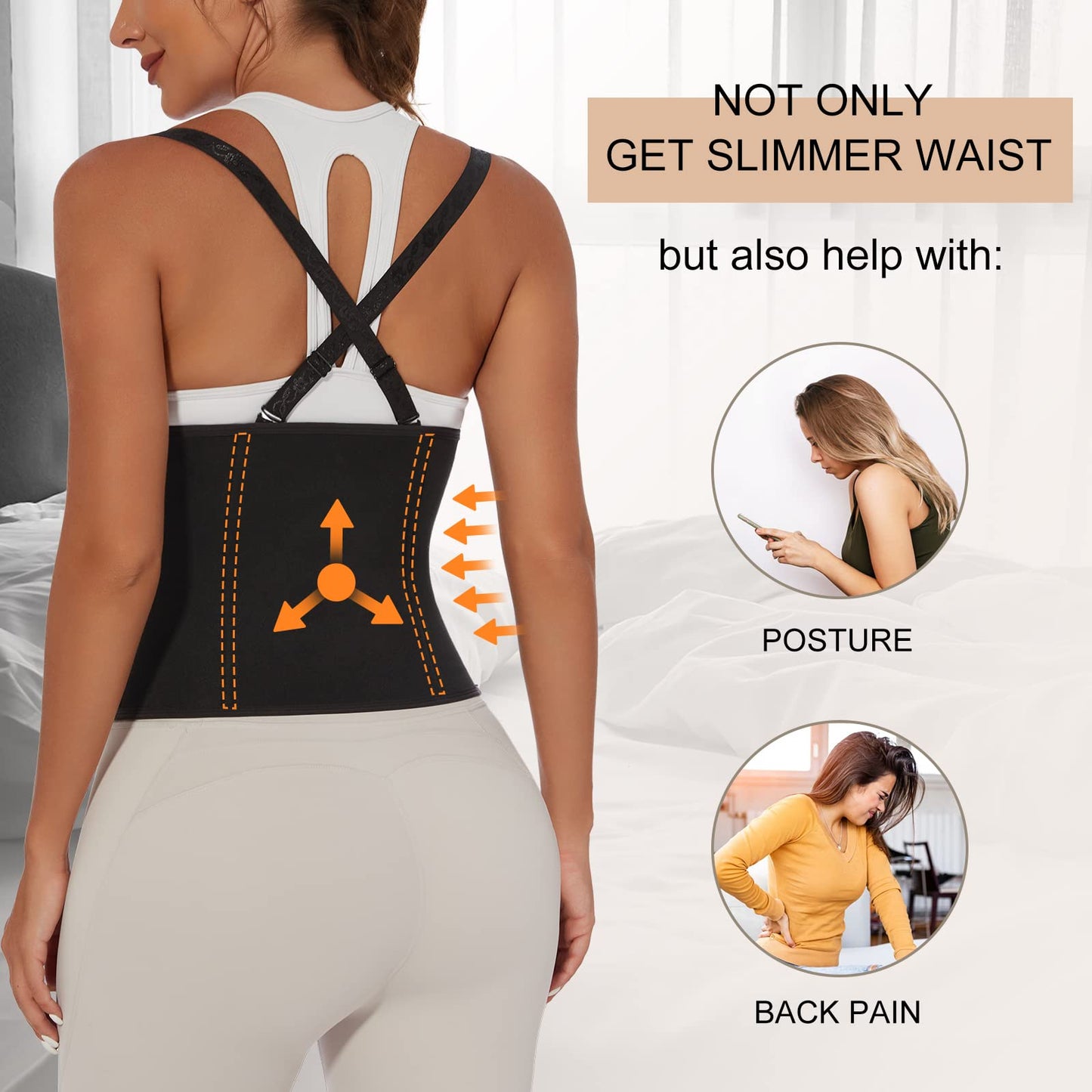 YADIFEN Waist Trainer Vest for Women,Zipper Corset Body Shaper for Tummy Control Neoprene Cincher Tank Top with Straps