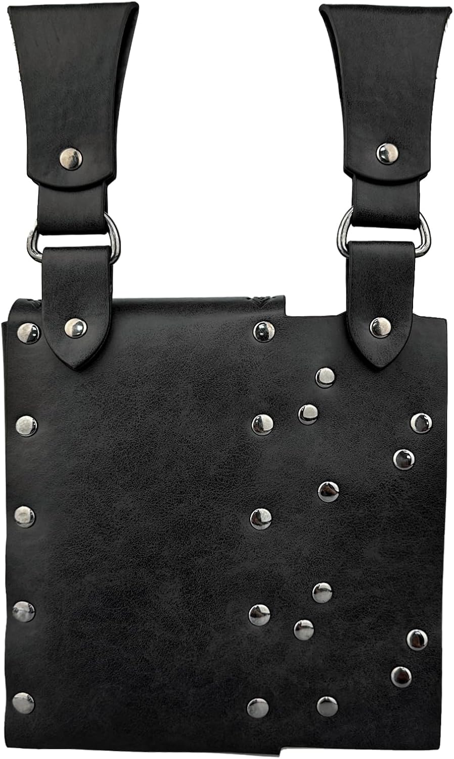 HiiFeuer Medieval Alchemy Faux Leather Belt Bag with 4 Cork Potion Vials, Fantasy Wizard Waist Pouch Side Pack for Ren Faire (Light Brown A)