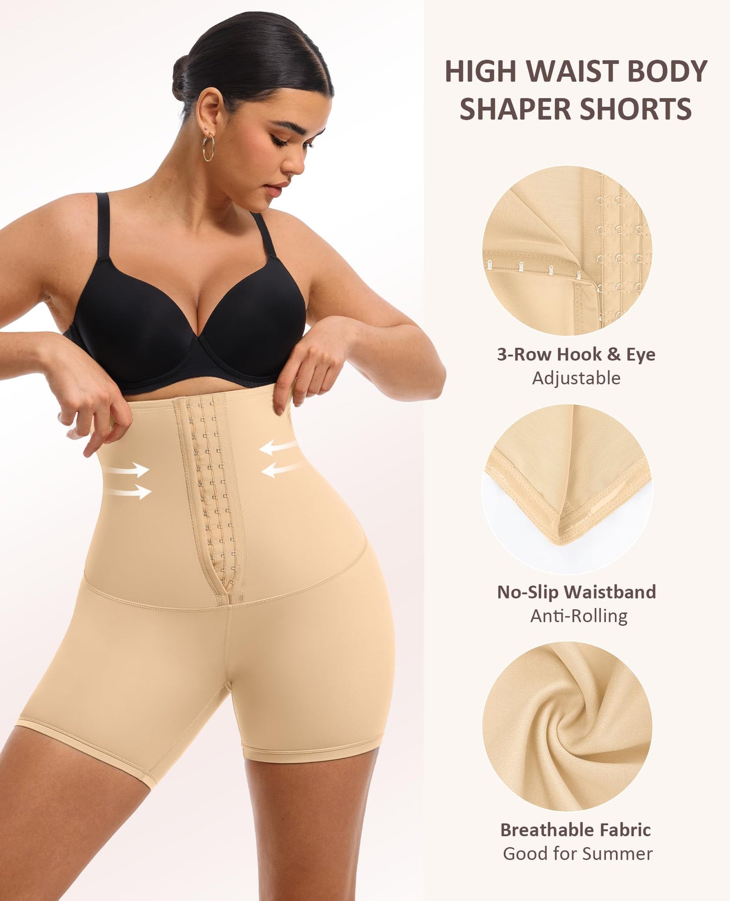 FeelinGirl Shapewear for Women Tummy Control High Waist Body Shaper Shorts Waist Trainer Girdle Thigh Slimming Panties