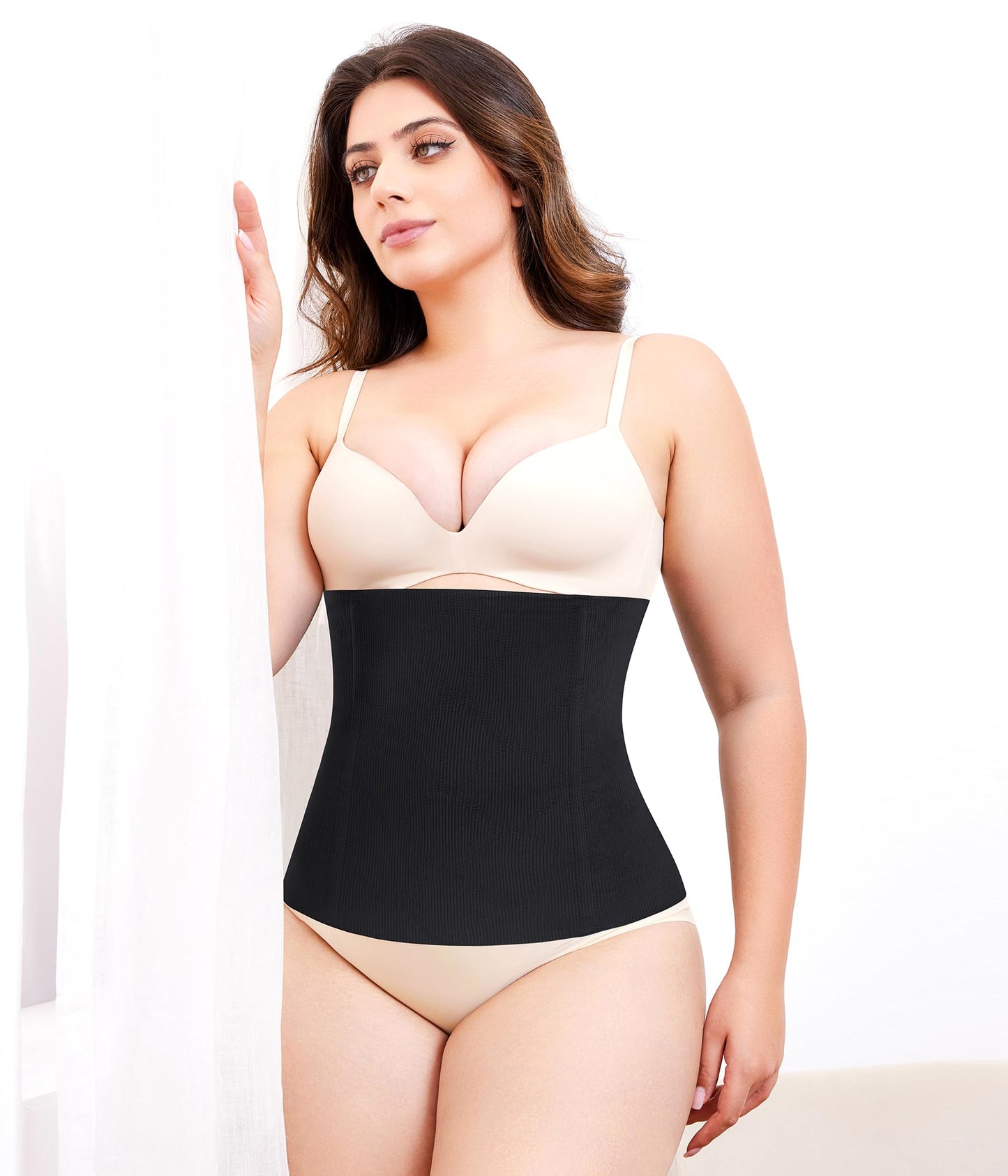 Nebility Waist Trainer for Women Plus Size Corset Shapewear Tummy Control Waist Cincher Postpartum Girdle Body Shaper