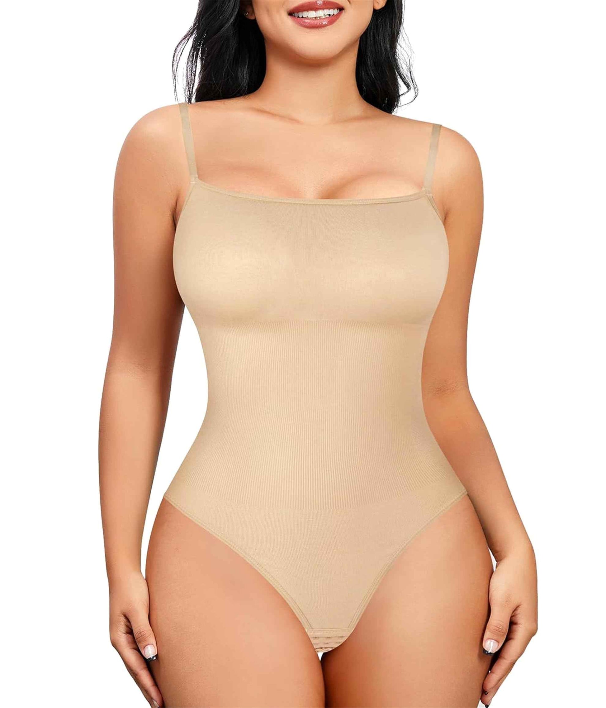 Nebility Shapewear Waist Trainer Bodysuits Women Clothing Tummy Control Seamless Full Body Shaper Square Neck Jumpsuits Top