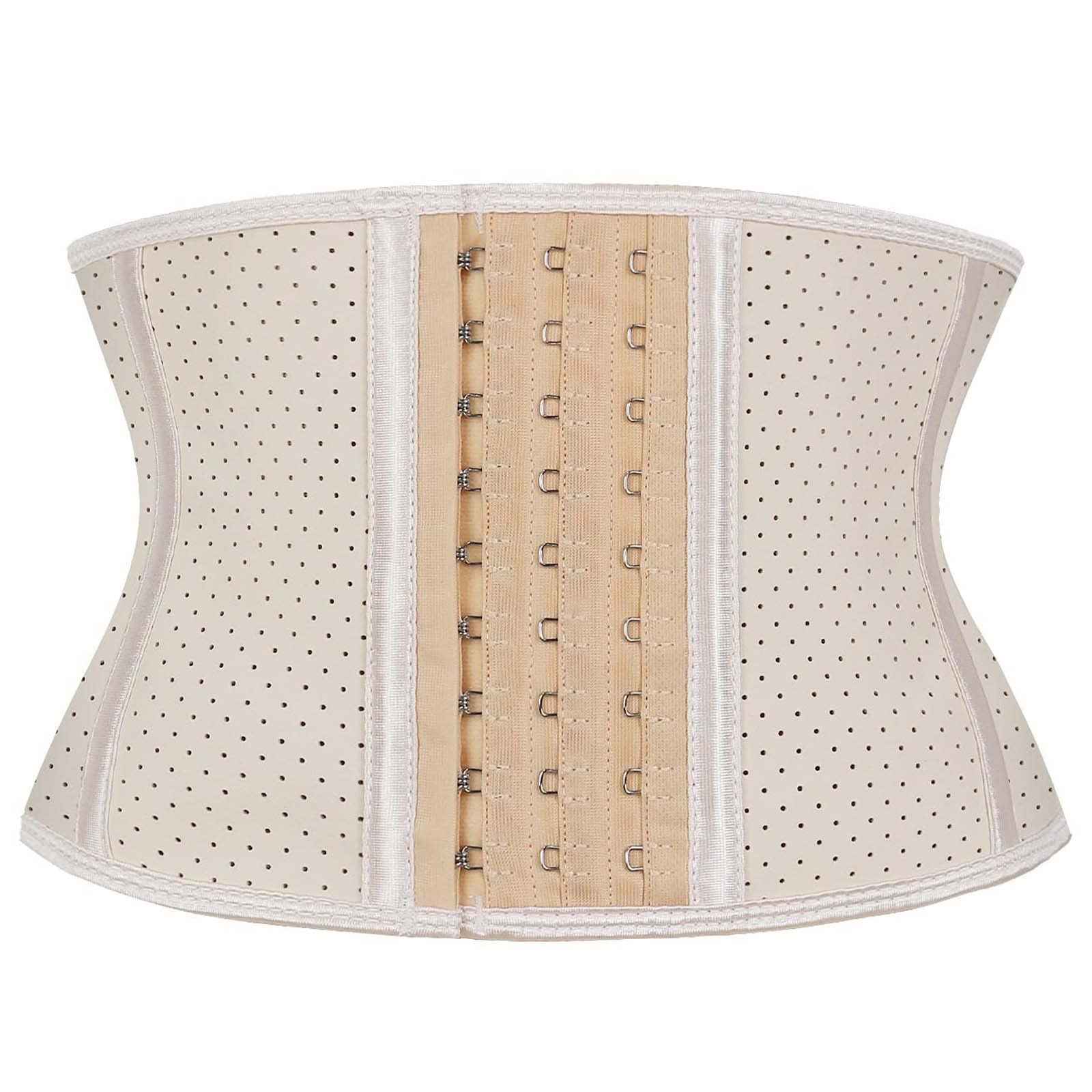 Atbuty Super Short Torso Waist Trainers Cincher Corset Tummy Shaper Slimming Latex Girdle