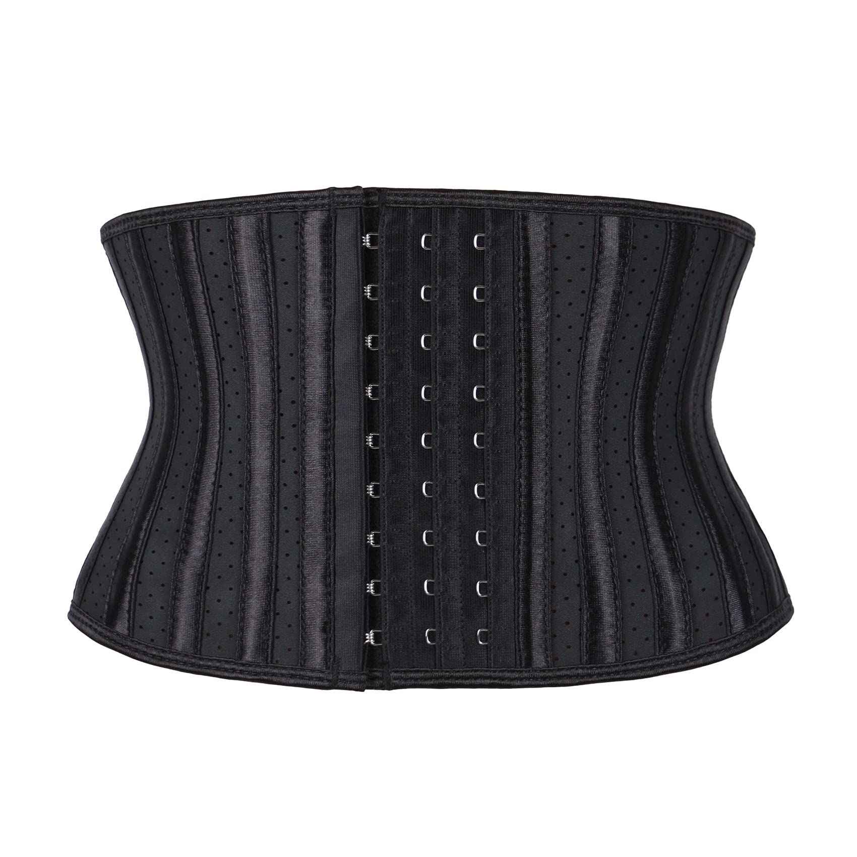 Atbuty Super Short Torso Waist Trainers Cincher Corset Tummy Shaper Slimming Latex Girdle