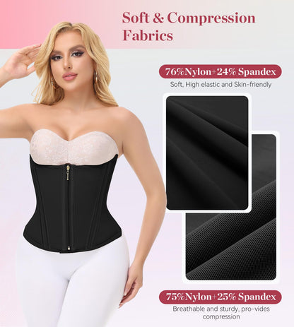 SHAPSHE Waist Trainer for Women, Tummy Control Waist Cincher, Hourglass Sport Workout Faja Body Shaper