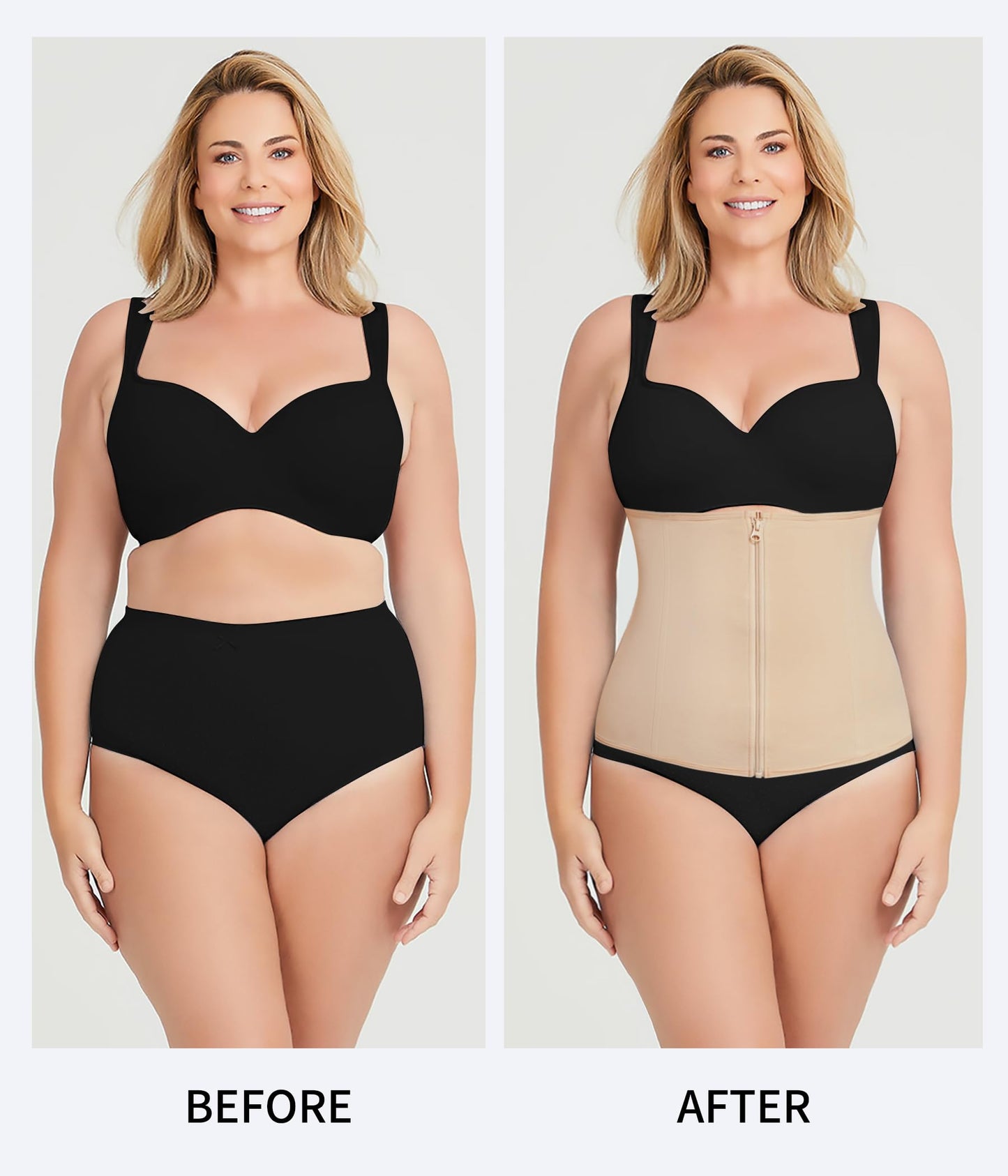 MERYOSZ Waist Trainer Corset Zipper Tummy Control Shapewear Breathable Waist Cincher for Women Body Shaper Sport Girdle