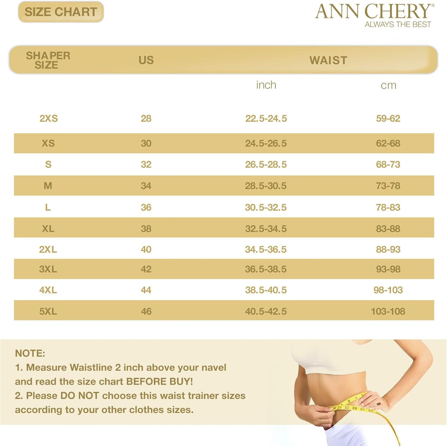 Ann Chery 2021 Latex Waist Trainer for Women |3 Hook Body Shaper|High Compression Colombian Waist Cincher |Daily & Sports Use