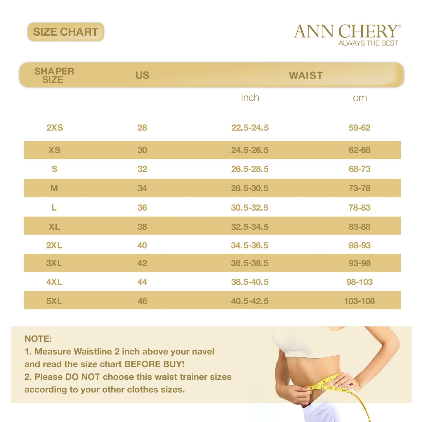 Ann Chery 2021 Latex Waist Trainer for Women |3 Hook Body Shaper|High Compression Colombian Waist Cincher |Daily & Sports Use