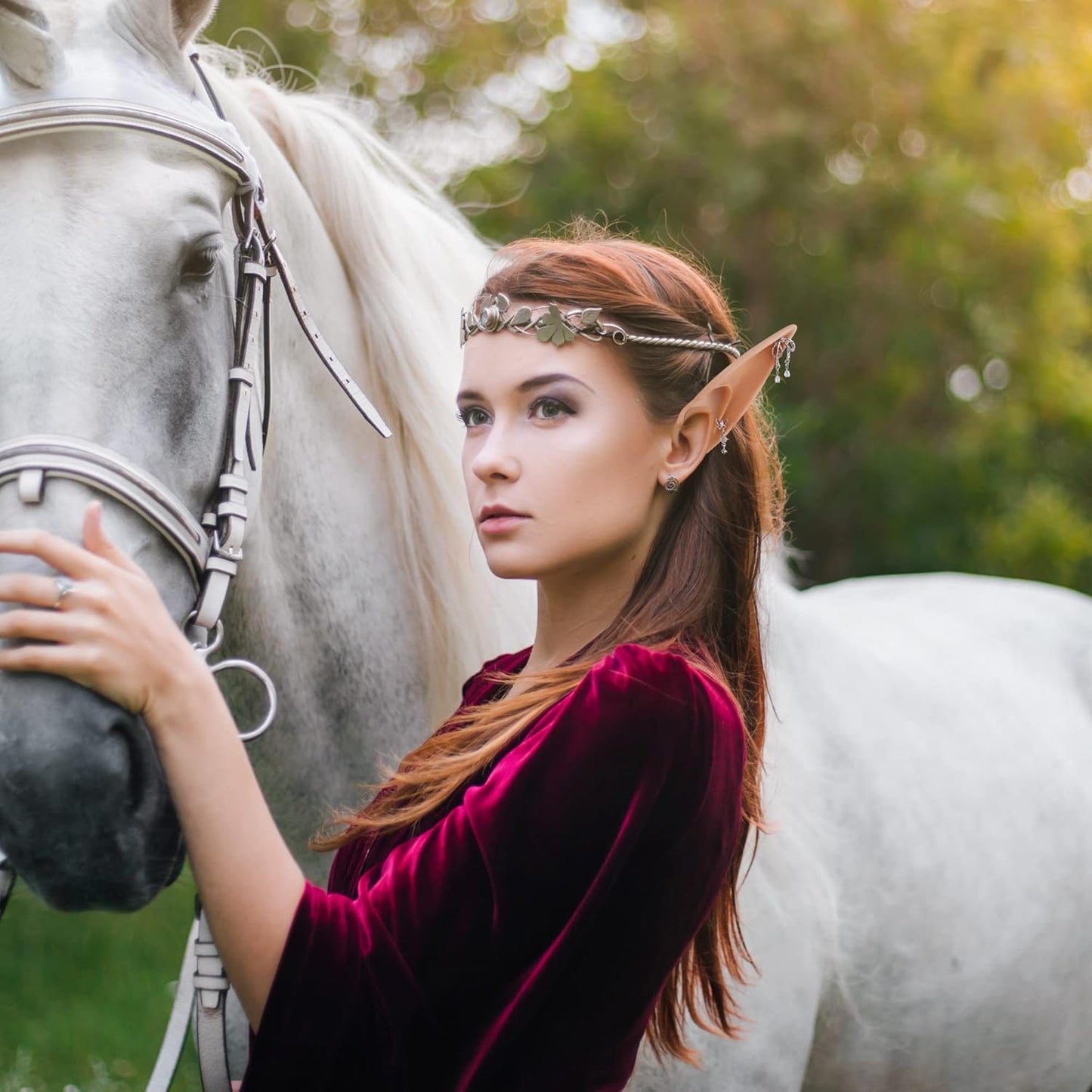 FRESHME Fairy Pixie Elf Ears - Cosplay Soft Pointed Ears Elven Masquerade Vampire Fairy Ears Makeup Costume Accessories
