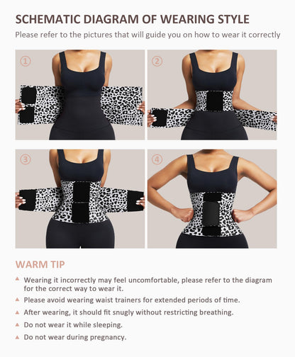 FeelinGirl Waist Trainer Belt Waist Cincher Trimmer Ab Belt Tummy Control Body Shaper with Triple Wrap Women and Men