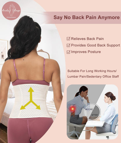 Waist Trainer for Women Lower Belly Fat Hourglass Body Shaper Waist Cincher Shapewear with Steel Bones Extender