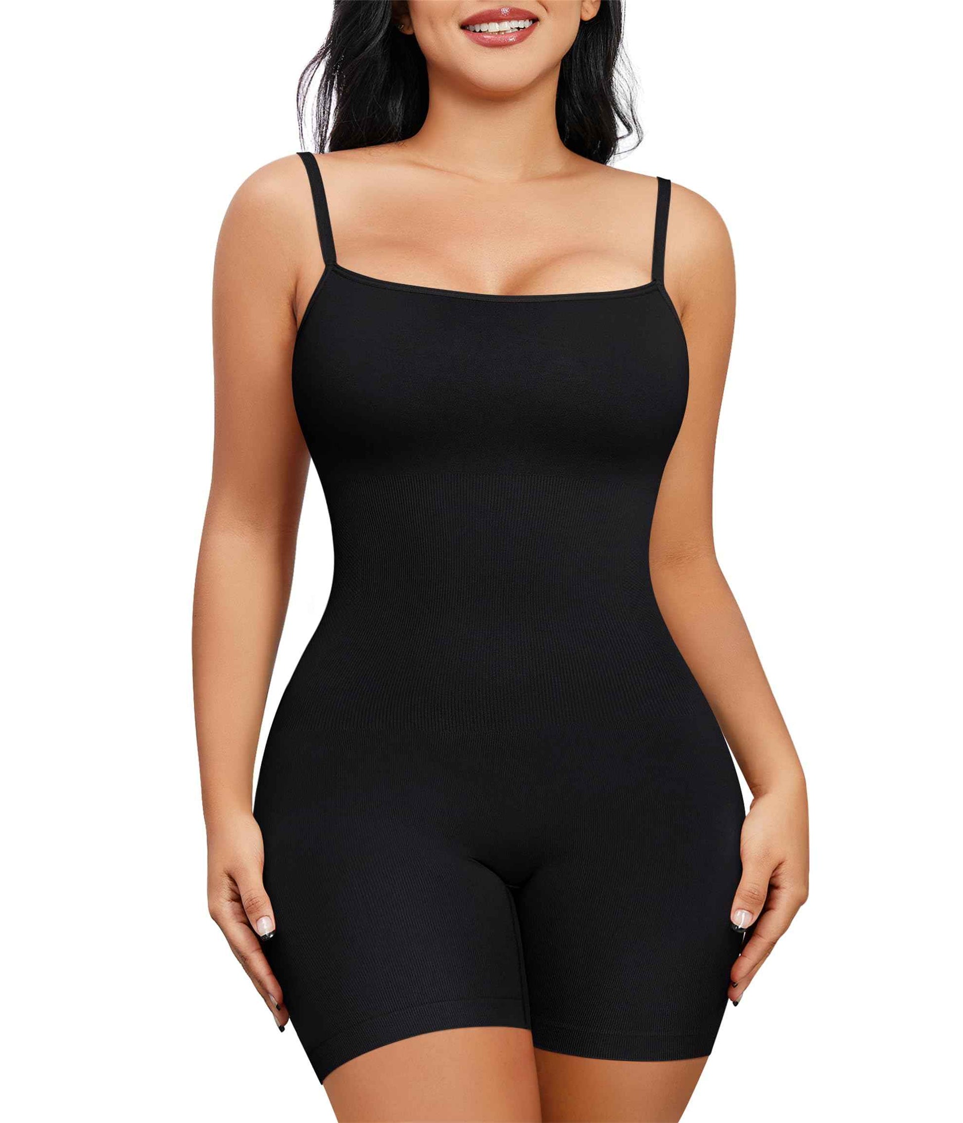Nebility Shapewear Waist Trainer Bodysuits Women Clothing Tummy Control Seamless Full Body Shaper Square Neck Jumpsuits Top