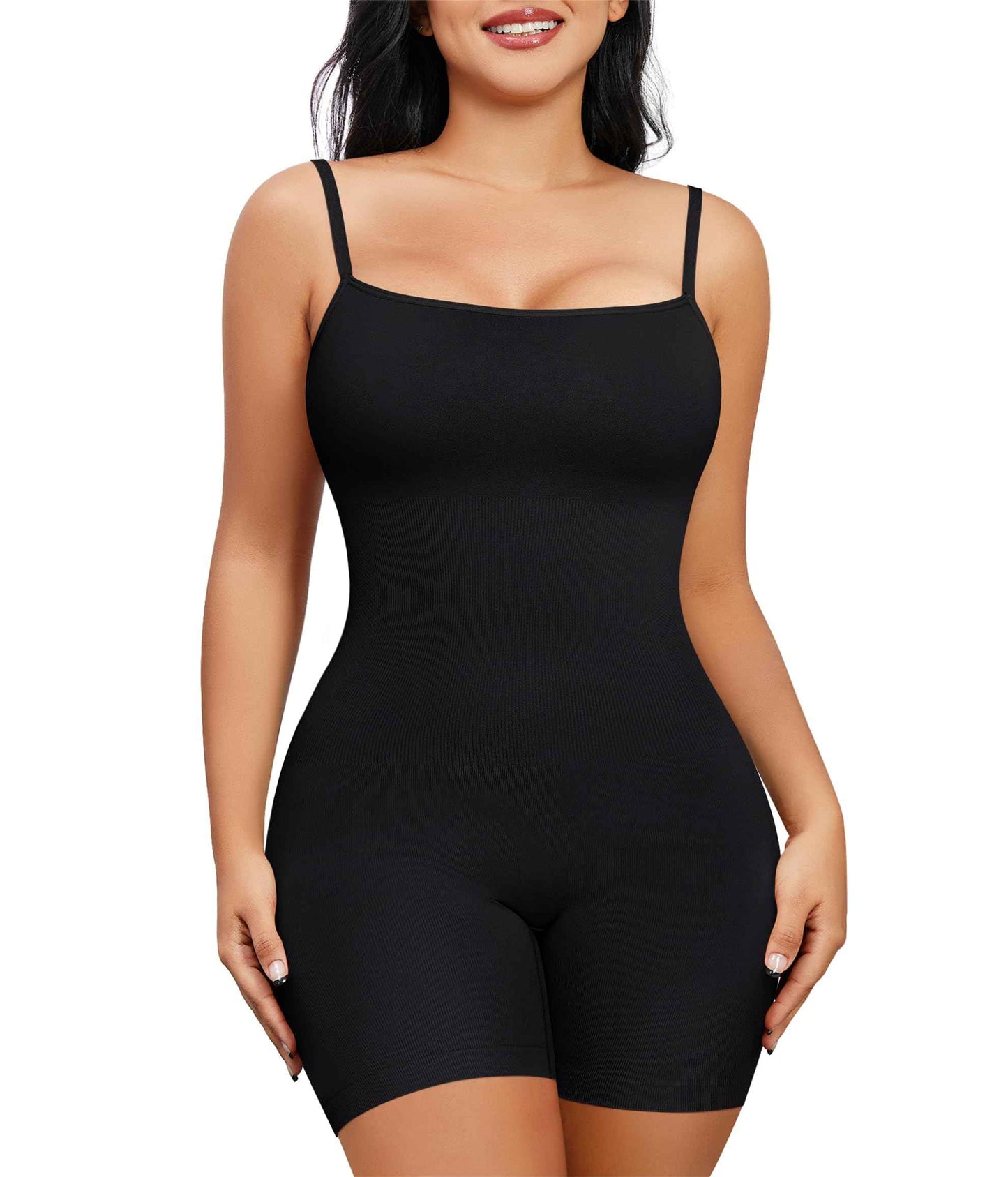 Nebility Shapewear Waist Trainer Bodysuits Women Clothing Tummy Control Seamless Full Body Shaper Square Neck Jumpsuits Top