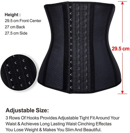 YIANNA Waist Trainer for Women Latex Underbust Waist Cincher Corset Sport Girdle Hourglass Body Shaper