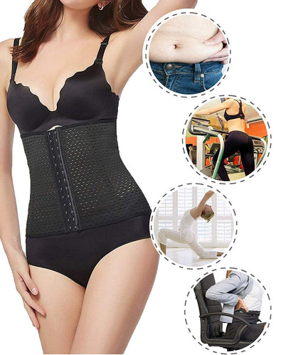 FUT Waist Trainer for Women Tummy Control Body Shaper Waist Cincher Shapewear with Steel Bones